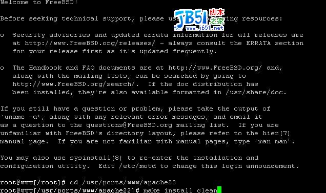FreeBSD6.2上搭建apache2.2+mysql5.11+php5+phpmyadmin