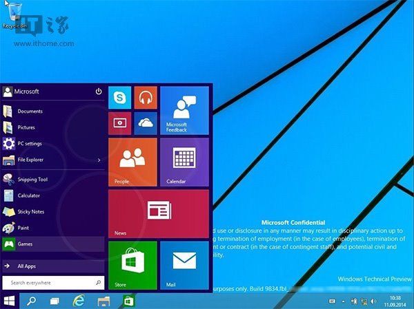 開始菜單+通知中心+虛擬桌面新功能  Win9多個演示視頻回放