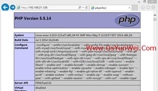 RHEL 7.0 編譯安裝Nginx1.6.0+MySQL5.6.19+PHP5.5.14運(yùn)行環(huán)境