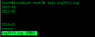 linux中less命令使用詳解(內容分頁顯示)