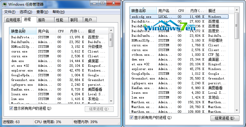 Win7系統任務管理器上的菜單欄沒有了怎么恢復原樣