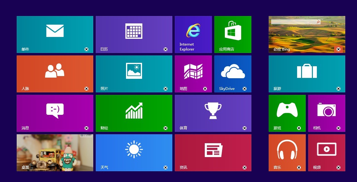 裝Win8 DT/NB機型Metro界面右下角有白色叉圖標怎么辦