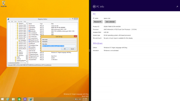 windows8.1withBing截圖曝光 只能用于9英寸以下小機型設備安裝