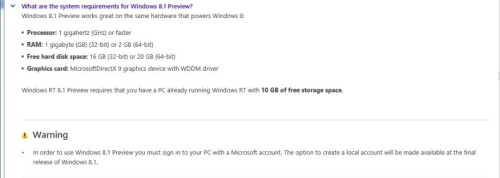 win8.1操作系統對硬件的要求有哪些