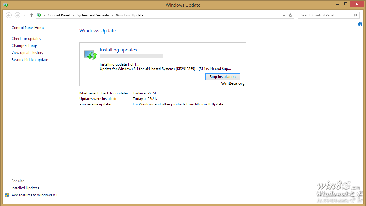 給注冊(cè)表加入一個(gè)新值獲得Win8.1 Update 1推送