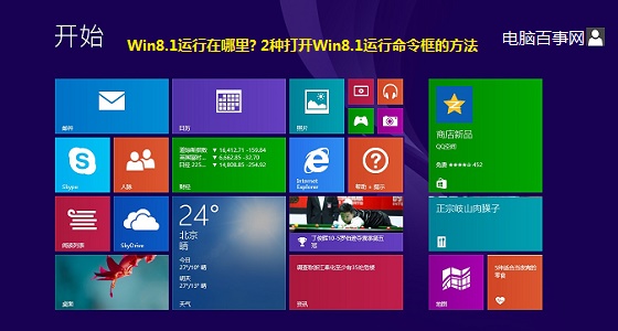 Win8.1運行在哪?2種快速打開Win8.1運行對話框的方法