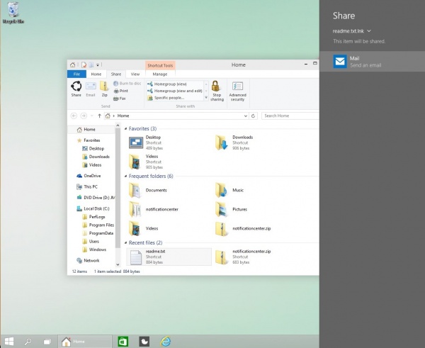 Windows10文件瀏覽器“Share contract”新功能 方便文件共享