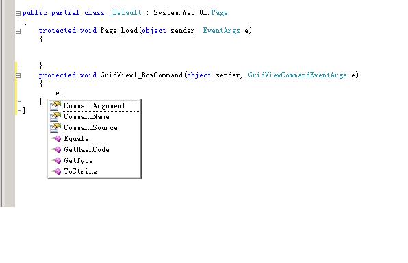 在GridView中LinkButton的屬性的應用（如何不用選中就刪除這一行）