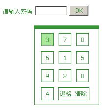 javascript實現仿銀行密碼輸入框效果的代碼