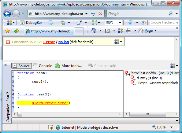 ie 調試javascript的工具