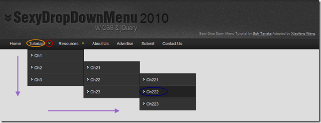 jQuery+CSS 實現的超Sexy下拉菜單