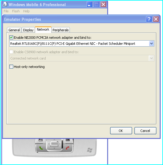 在Windows Mobile Emulator建立網(wǎng)絡(luò)連接