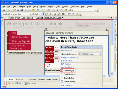 ASP.NET 2.0數(shù)據(jù)教程之十一：基于數(shù)據(jù)的自定義格式化