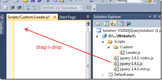 VS2010技巧：如何在js文件中使用jQuery智能感知