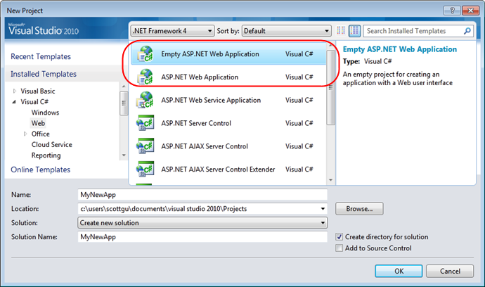 VS 2010 和 .NET 4.0 系列之《起始項(xiàng)目模板》篇