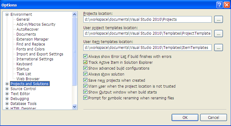 Visual Studio 跟蹤