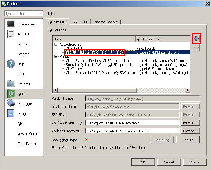 為 NokiaQt SDK增加新的Symbian SDK開(kāi)發(fā)平臺(tái)