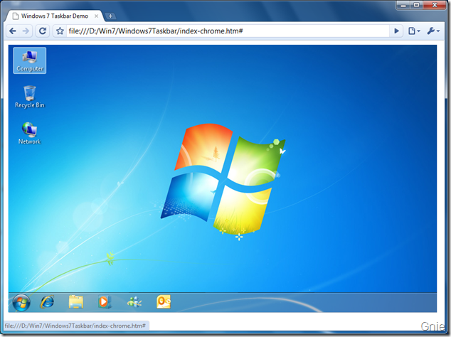 HTML+CSS 模仿Windows 7 桌面效果