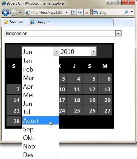 示例：利用國際化插件使JQuery UI DatePicker實現國際化