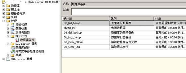 SQL Server 2008的備份和日志收縮