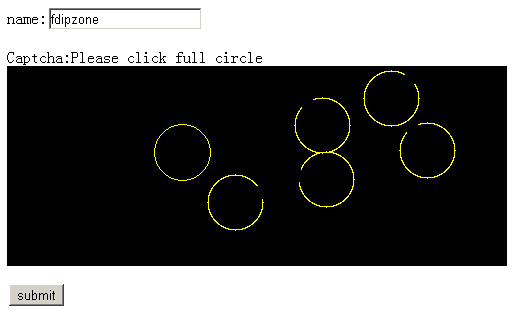 php實現的click captcha點擊驗證碼類實例