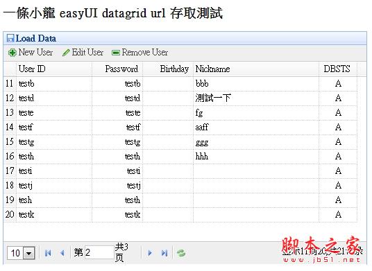 PHP  EasyUI DataGrid 資料存的方式介紹