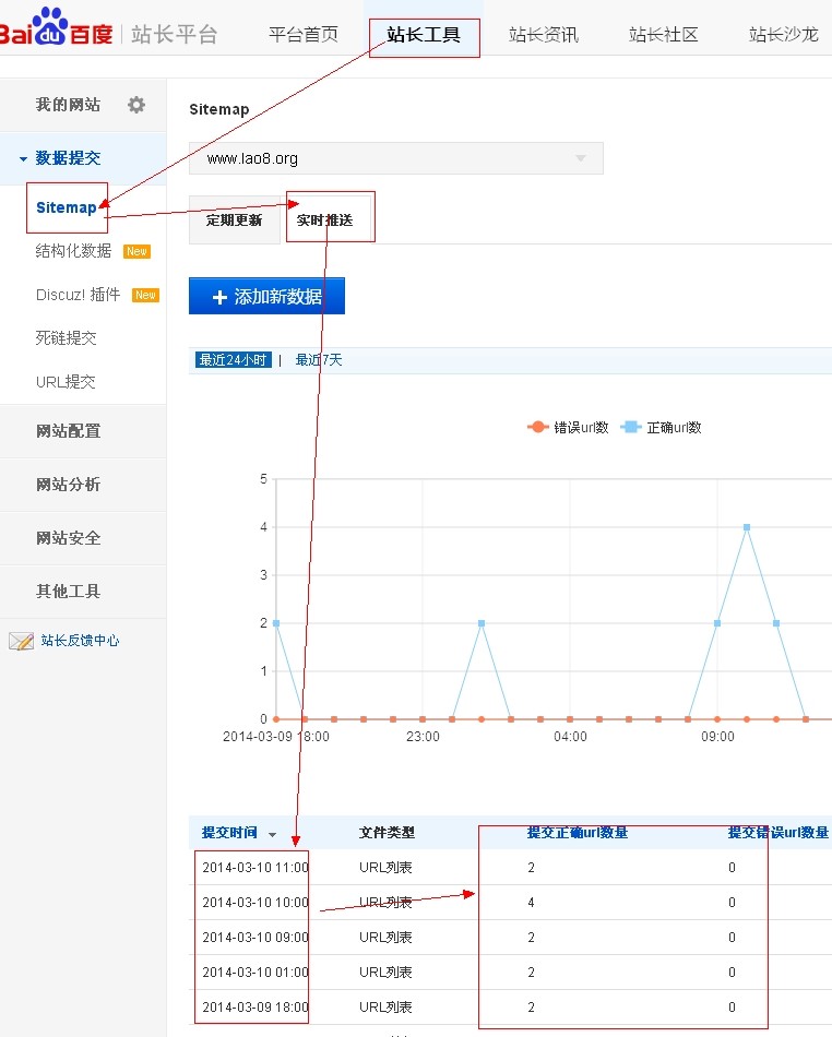 百度實時推送api接口應用示例